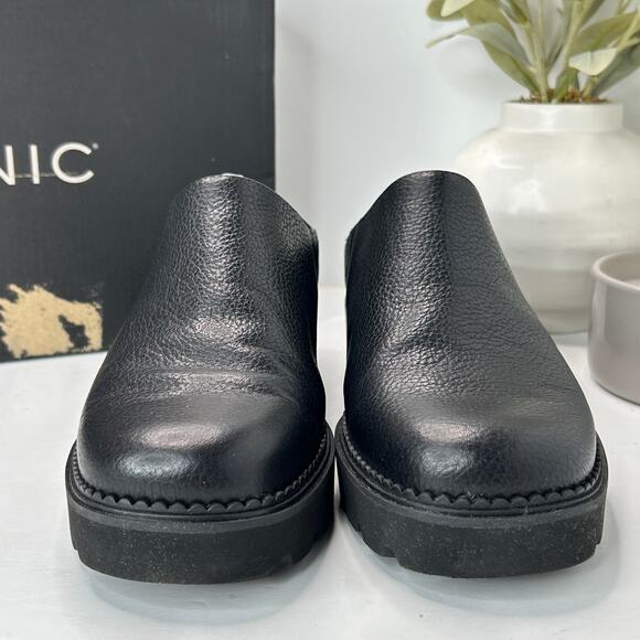 Vionic Fairfax Vegan Leather Mule Slip On Black J0793L1001 Women's 6.5M Tried On - Picture 2 of 11